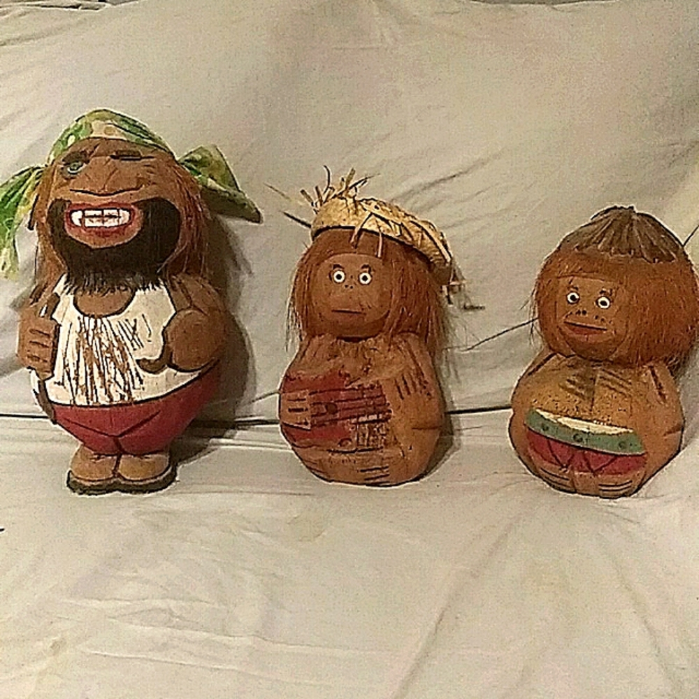 Wood Carved Monkey Set